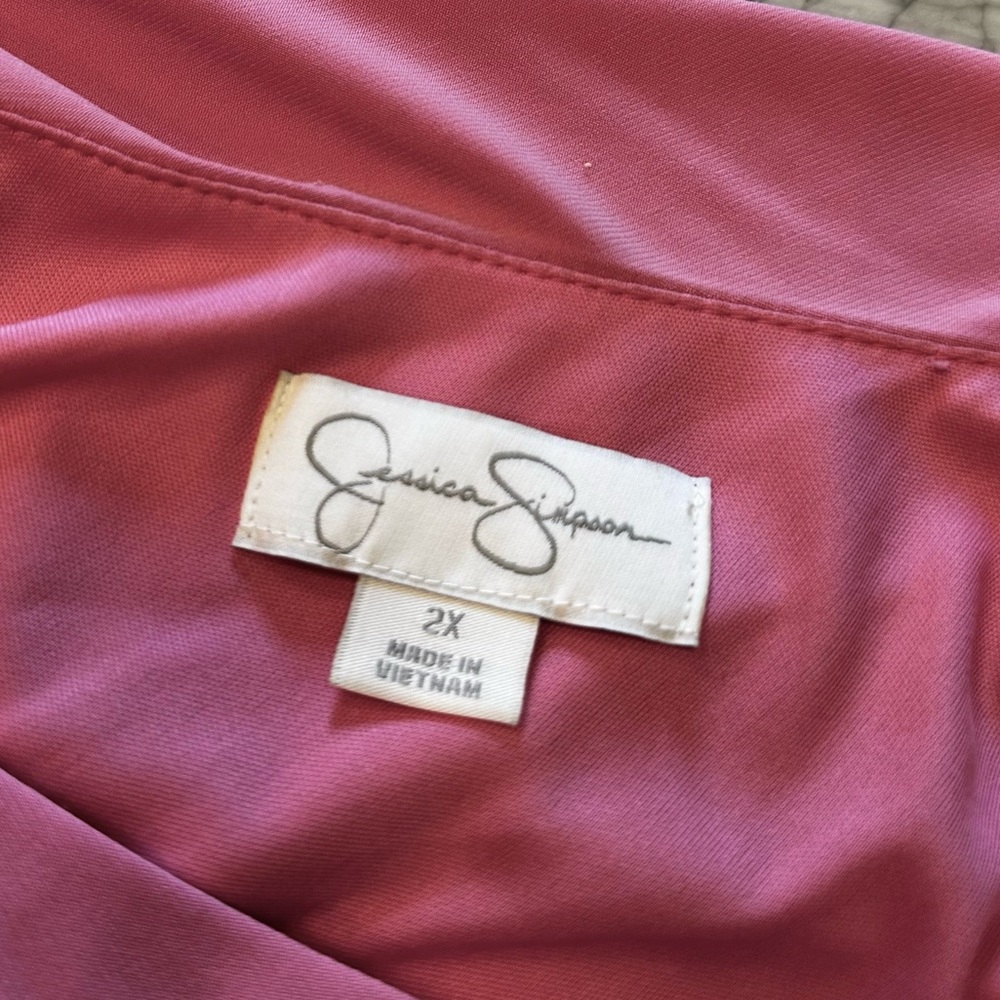 Jessica Simpson One Shoulder Dress in Vibrant Pink - Picture 6 of 8